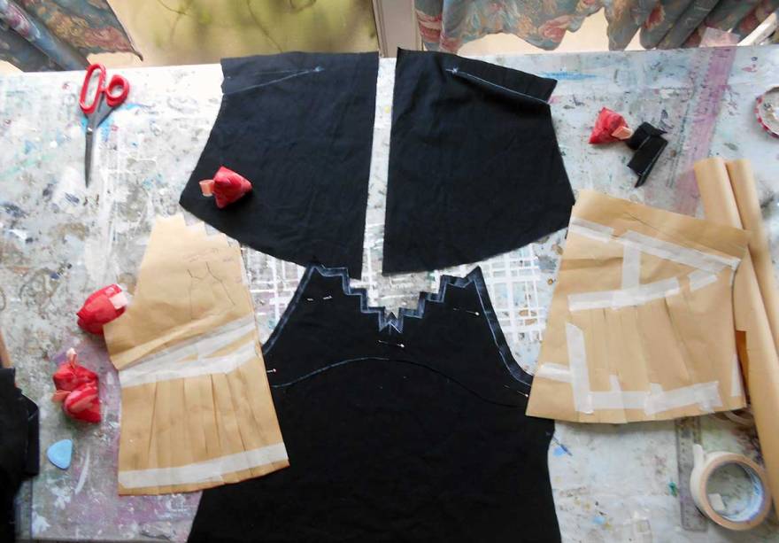 A camisole is developed using a home drafted sewing pattern